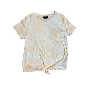 Sanctuary orange / white tie dye front tie shirt sz M